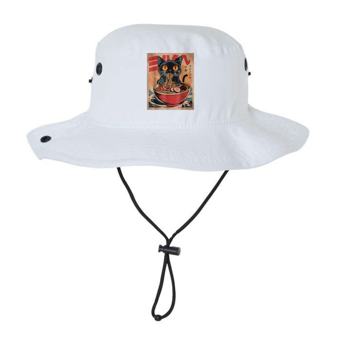 Cat Ramen Japanese Funny Graphic Tees Kawaii Cat Anime Legacy Cool Fit Booney Bucket Hat