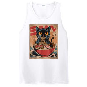 Cat Ramen Japanese Funny Graphic Tees Kawaii Cat Anime PosiCharge Competitor Tank