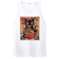 Cat Ramen Japanese Funny Graphic Tees Kawaii Cat Anime PosiCharge Competitor Tank