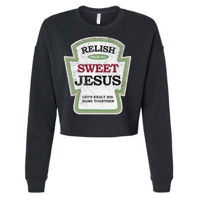 Christian Relish Jesus Cropped Pullover Crew