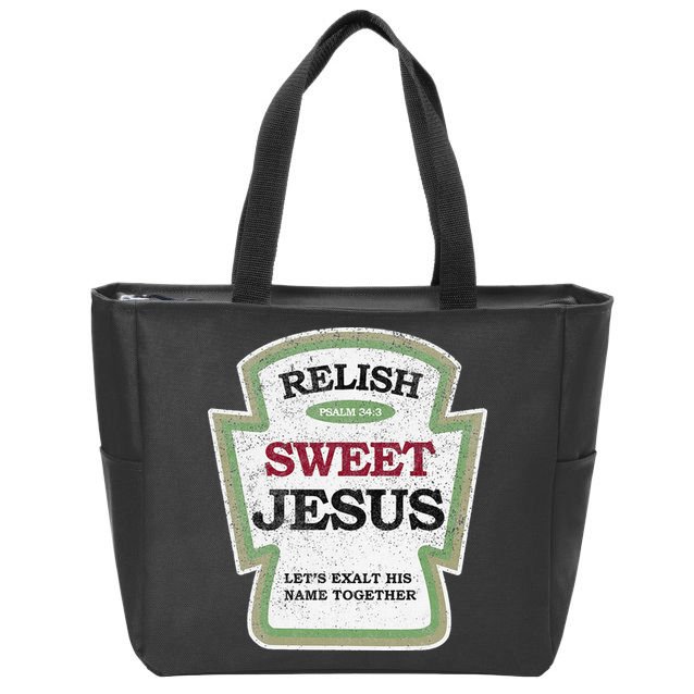 Christian Relish Jesus Zip Tote Bag