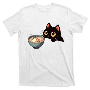 Cat Ramen Japanese Funny Graphic S Kawaii Cat Anime Gifts T-Shirt