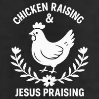 Chicken Raising & Jesus Praising 7 Panel Mesh Trucker Snapback Hat