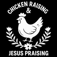 Chicken Raising & Jesus Praising Drawstring Bag