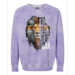 Christian Religious Jesus The Lion Of Judah Easter Yeshua Colorblast Crewneck Sweatshirt