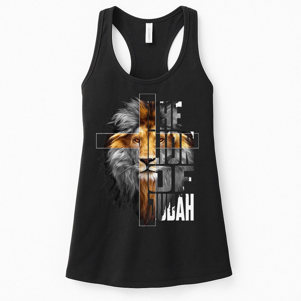 Christian Religious Jesus The Lion Of Judah Easter Yeshua Womens Tank Top