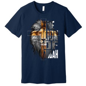 Christian Religious Jesus The Lion Of Judah Easter Yeshua Premium T-Shirt