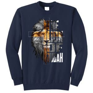 Christian Religious Jesus The Lion Of Judah Easter Yeshua Tall Sweatshirt