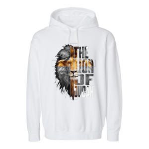 Christian Religious Jesus The Lion Of Judah Easter Yeshua Garment-Dyed Fleece Hoodie