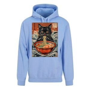 Cat Ramen Japanese Funny Graphic Tees Kawaii Cat Anime Unisex Surf Hoodie