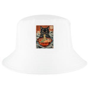 Cat Ramen Japanese Funny Graphic Tees Kawaii Cat Anime Cool Comfort Performance Bucket Hat