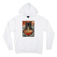 Cat Ramen Japanese Funny Graphic Tees Kawaii Cat Anime Hoodie