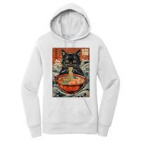 Cat Ramen Japanese Funny Graphic Tees Kawaii Cat Anime Women's Pullover Hoodie