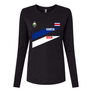 Costa Rica Jersey Flagsoccertravelfootball T Womens Cotton Relaxed Long Sleeve T-Shirt