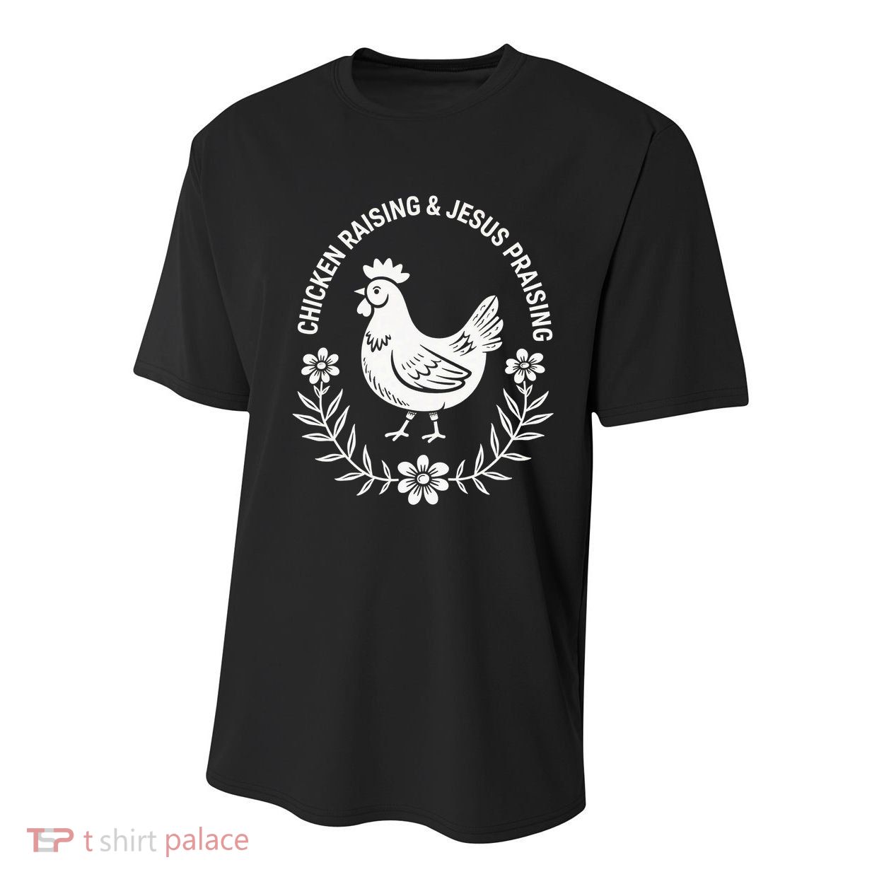Chicken Raising & Jesus Praising Youth Performance Sprint T-Shirt