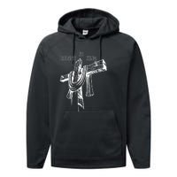 Christian Religious Jesus Christ Is King Performance Fleece Hoodie