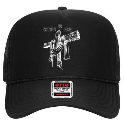 Christian Religious Jesus Christ Is King High Crown Mesh Back Trucker Hat