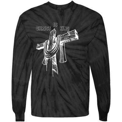 Christian Religious Jesus Christ Is King Tie-Dye Long Sleeve Shirt