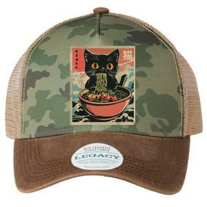 Cat Ramen Japanese Funny Graphic Tees Kawaii Cat Anime Gifts Legacy Tie Dye Trucker Hat