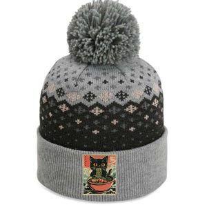 Cat Ramen Japanese Funny Graphic Tees Kawaii Cat Anime Gifts The Baniff Cuffed Pom Beanie