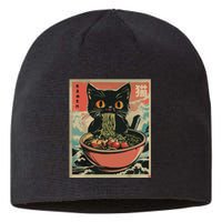 Cat Ramen Japanese Funny Graphic Tees Kawaii Cat Anime Gifts Sustainable Beanie