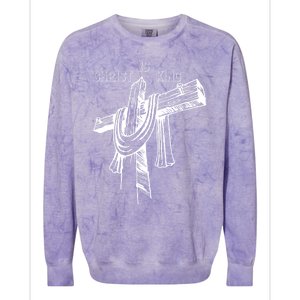 Christian Religious Jesus Christ Is King Colorblast Crewneck Sweatshirt