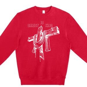 Christian Religious Jesus Christ Is King Premium Crewneck Sweatshirt