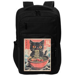 Cat Ramen Japanese Funny Graphic Tees Kawaii Cat Anime Gifts Impact Tech Backpack