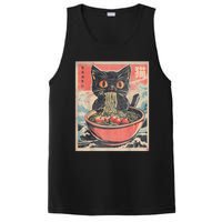 Cat Ramen Japanese Funny Graphic Tees Kawaii Cat Anime Gifts PosiCharge Competitor Tank