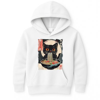 Cat Ramen Japanese Vintage Funny Kawaii Cat Anime Gifts Kids Hoodie