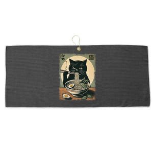 Cat Ramen Japanese Large Microfiber Waffle Golf Towel