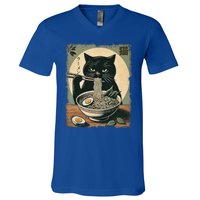 Cat Ramen Japanese V-Neck T-Shirt