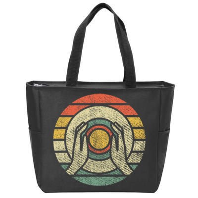 Ceramic Retro Kiln Pottery Zip Tote Bag