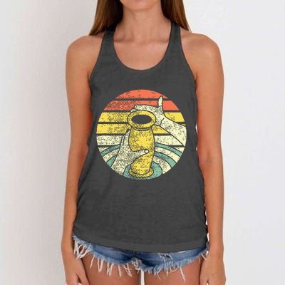 Ceramic Retro Kiln Pottery Women's Knotted Racerback Tank