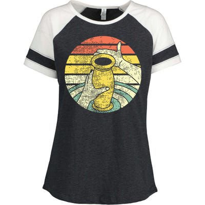 Ceramic Retro Kiln Pottery Enza Ladies Jersey Colorblock Tee