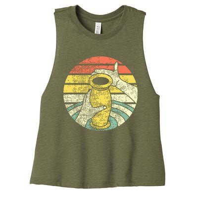 Ceramic Retro Kiln Pottery Women's Racerback Cropped Tank