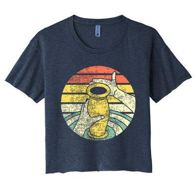 Ceramic Retro Kiln Pottery Women's Crop Top Tee