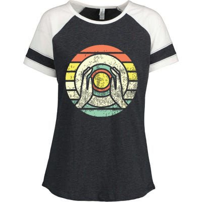 Ceramic Retro Kiln Pottery Enza Ladies Jersey Colorblock Tee