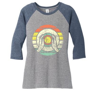 Ceramic Retro Kiln Pottery Women's Tri-Blend 3/4-Sleeve Raglan Shirt