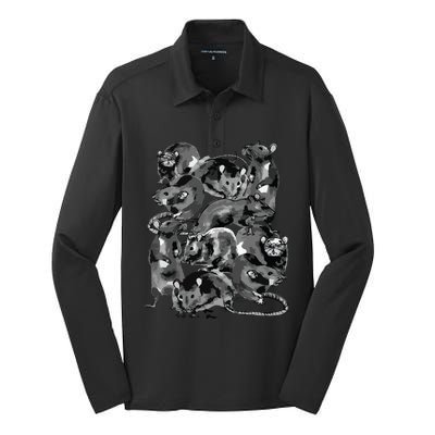 Creepy Rat King Wicca Witch Goth Rats Drawing Rodent Lovers Silk Touch Performance Long Sleeve Polo