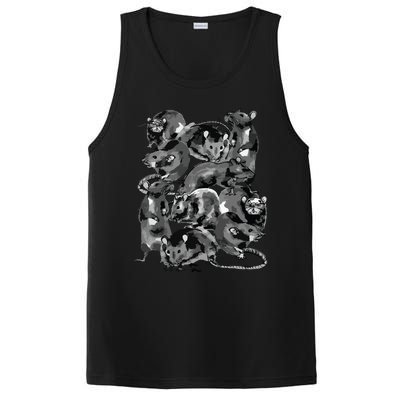 Creepy Rat King Wicca Witch Goth Rats Drawing Rodent Lovers PosiCharge Competitor Tank