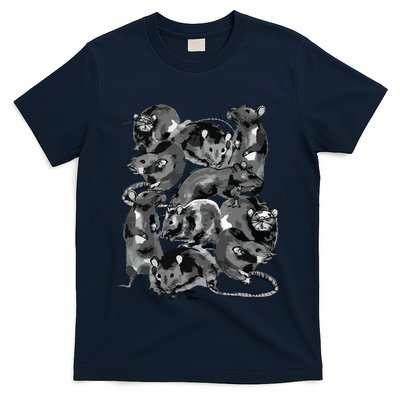 Creepy Rat King Wicca Witch Goth Rats Drawing Rodent Lovers T-Shirt