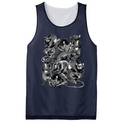 Creepy Rat King Wicca Witch Goth Rats Drawing Rodent Lovers Mesh Reversible Basketball Jersey Tank