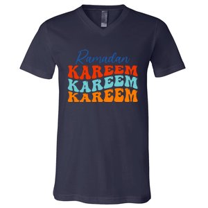 Cool Ramadan Kareem Wavy V-Neck T-Shirt