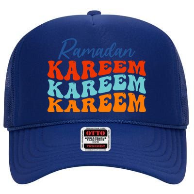 Cool Ramadan Kareem Wavy High Crown Mesh Back Trucker Hat