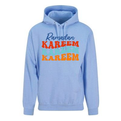 Cool Ramadan Kareem Wavy Unisex Surf Hoodie