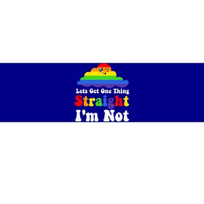 Colorful Rainbow Lets Get One Thing Straight Lgbt Lgbtq Gift Bumper Sticker