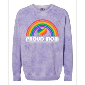 Colorful Rainbow Lgbtq Proud Mom Cool Gift Colorblast Crewneck Sweatshirt