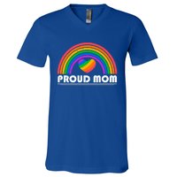 Colorful Rainbow Lgbtq Proud Mom Cool Gift V-Neck T-Shirt