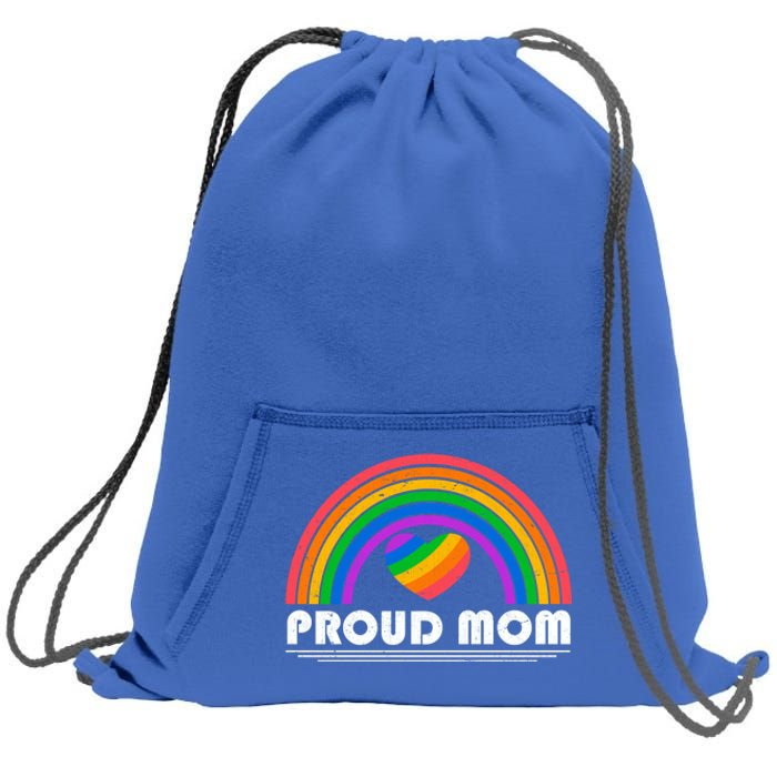 Colorful Rainbow Lgbtq Proud Mom Cool Gift Sweatshirt Cinch Pack Bag